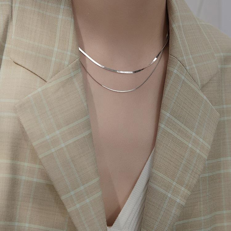 2023 Trendy Double Layer Snake Bone Necklace – Creative Collarbone Chain Women’s Jewelry