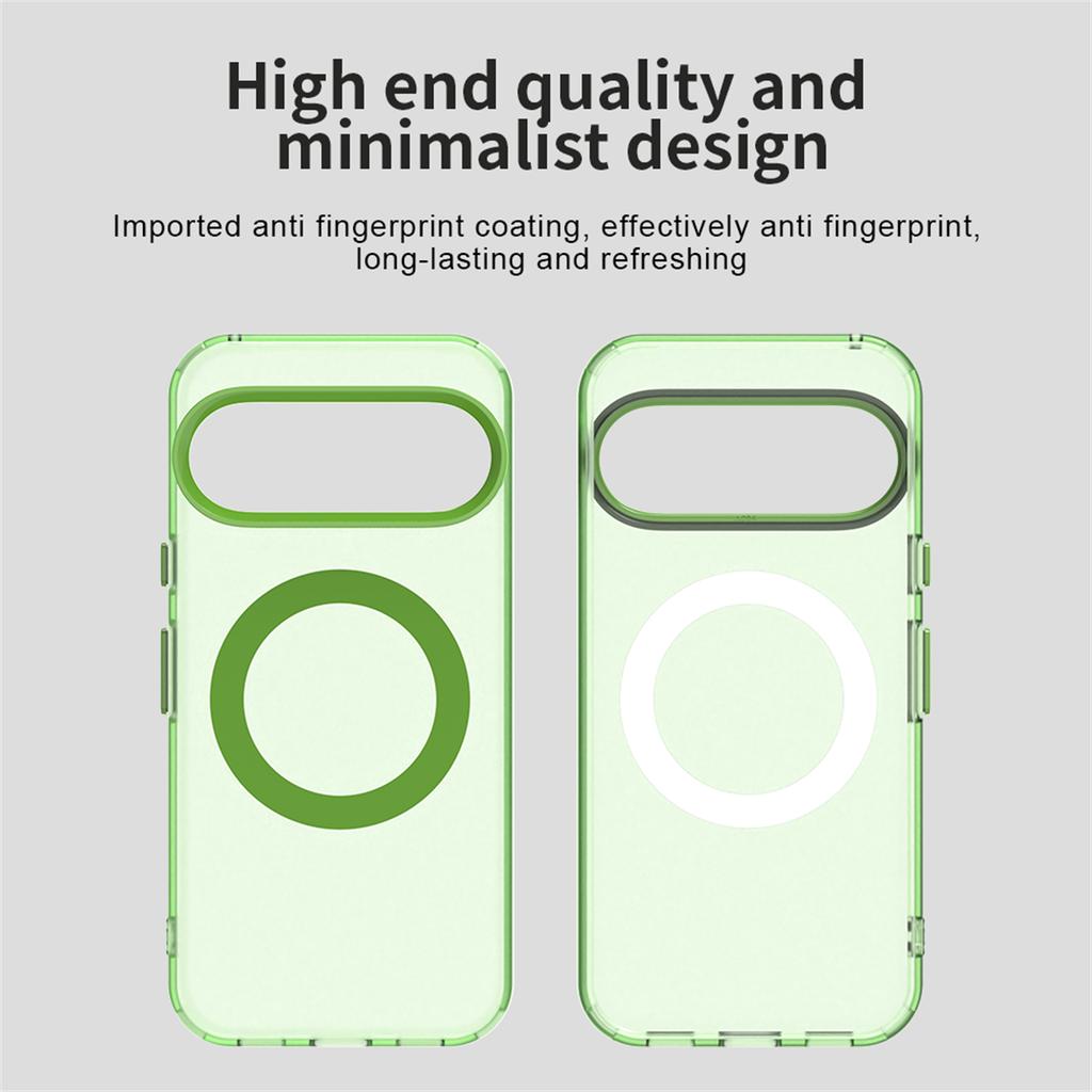 Frosted Transparent Magnetic Wireless Charge Magsafe Phone Case for Google Pixel 10 9 8 Pro XL 9A 8A Shockproof Soft Cover