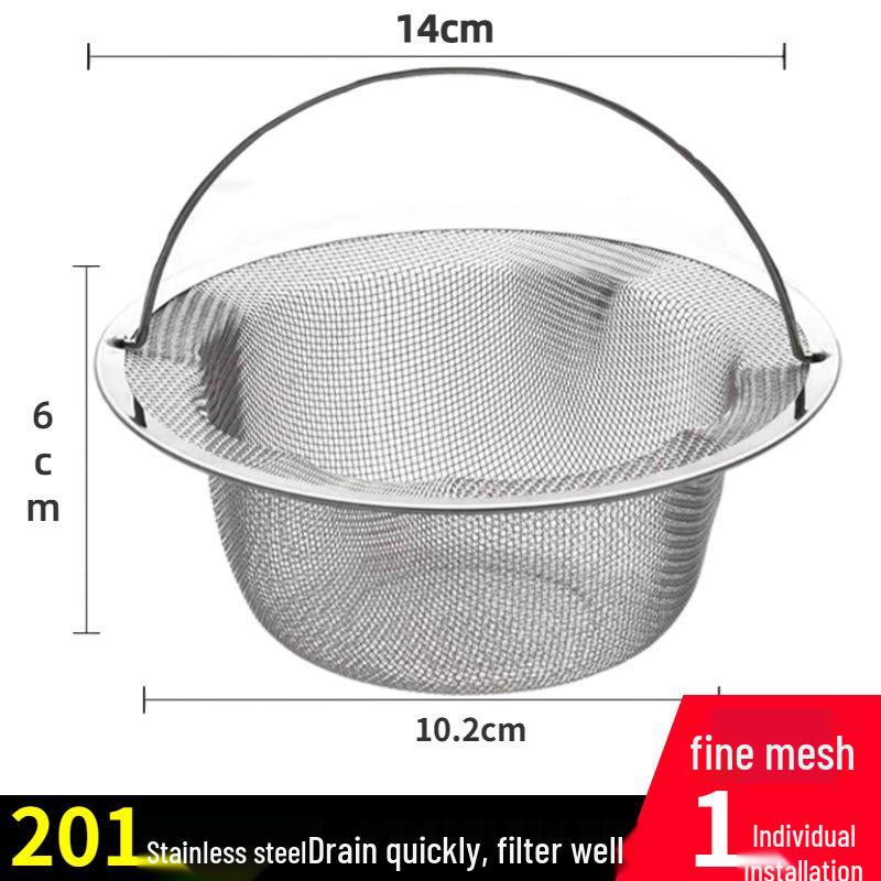 Feinmaschiger Edelstahl-Abtropfkorb für Küchenspüle
