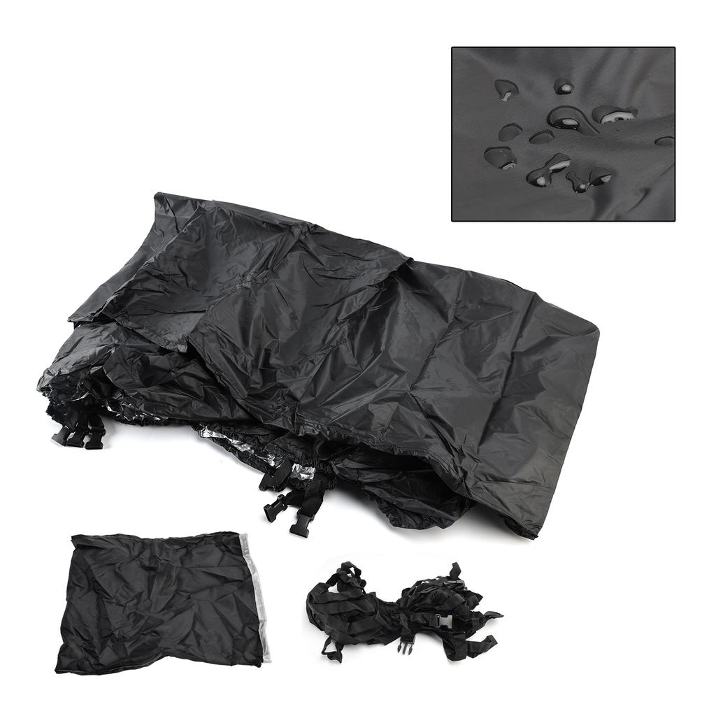 Heavy Duty Boat Cover Waterproof Black For 16-18Ft Fishing Ski Bass Shelter