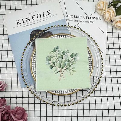 20pcs/Pac 33*33cm 2-Ply Disposable Party Napkin Floral Pattern