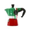 Italian Coffee Maker - BIALETTI - La Mokina Italia - All Hobs Except Induction - 1 Cup - 40 Ml - Green / Red