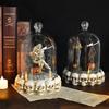 1Halloween Couple Skeleton Resin Crafts Ornament Halloween Ghost House Abstract Desktop Decoration Figurines Statues Decor