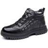 Hersteller Herren Baumwollschuhe Leder Herrenschuhe verschleißfest und rutschfest Winter 2024 warme Samt verdickte Schneestiefel