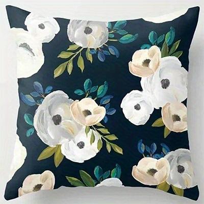 Home Decor Floral Watercolor Pattern Throw Pillow Covers Pattern Cushion Cover Suitable For Sofa Bedroom Car Pillow Cover