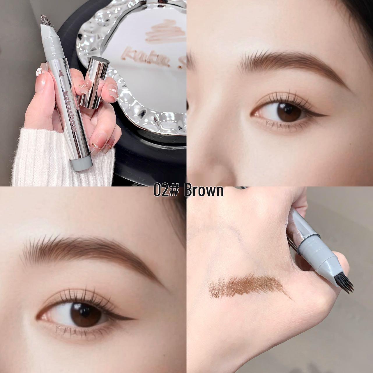 

Kakashow Little Painter Multi-Use Eyebrow Pencil: Natural, Long-Lasting, Waterproof, Smudge-Proof, Defines Each Strand for Wild Brows