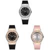 Minimalistische Silikonuhr für Damen mit Kalenderfunktion, wasserdichtes Quarzwerk