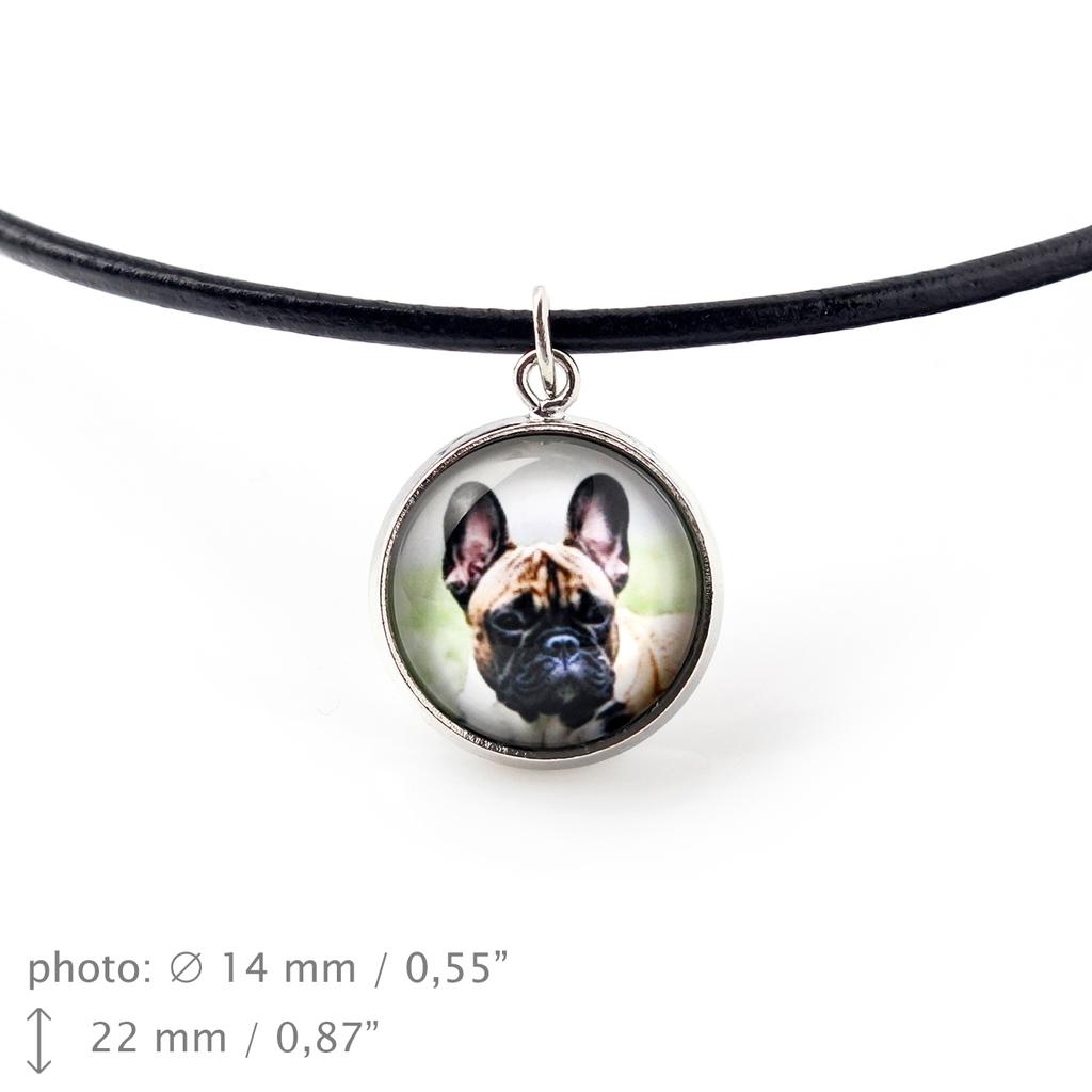 French Bulldog, Frenchie - necklace pendant with your photo, handmade, handcrafted jewelry by Art-Dog brand