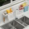 1Pcs Sponge Holder Kitchen Organizer Dish Drainer Soap Rack Sink Tray Dishcloth Towel Rack Wall Mounted Storage Basket Shelf