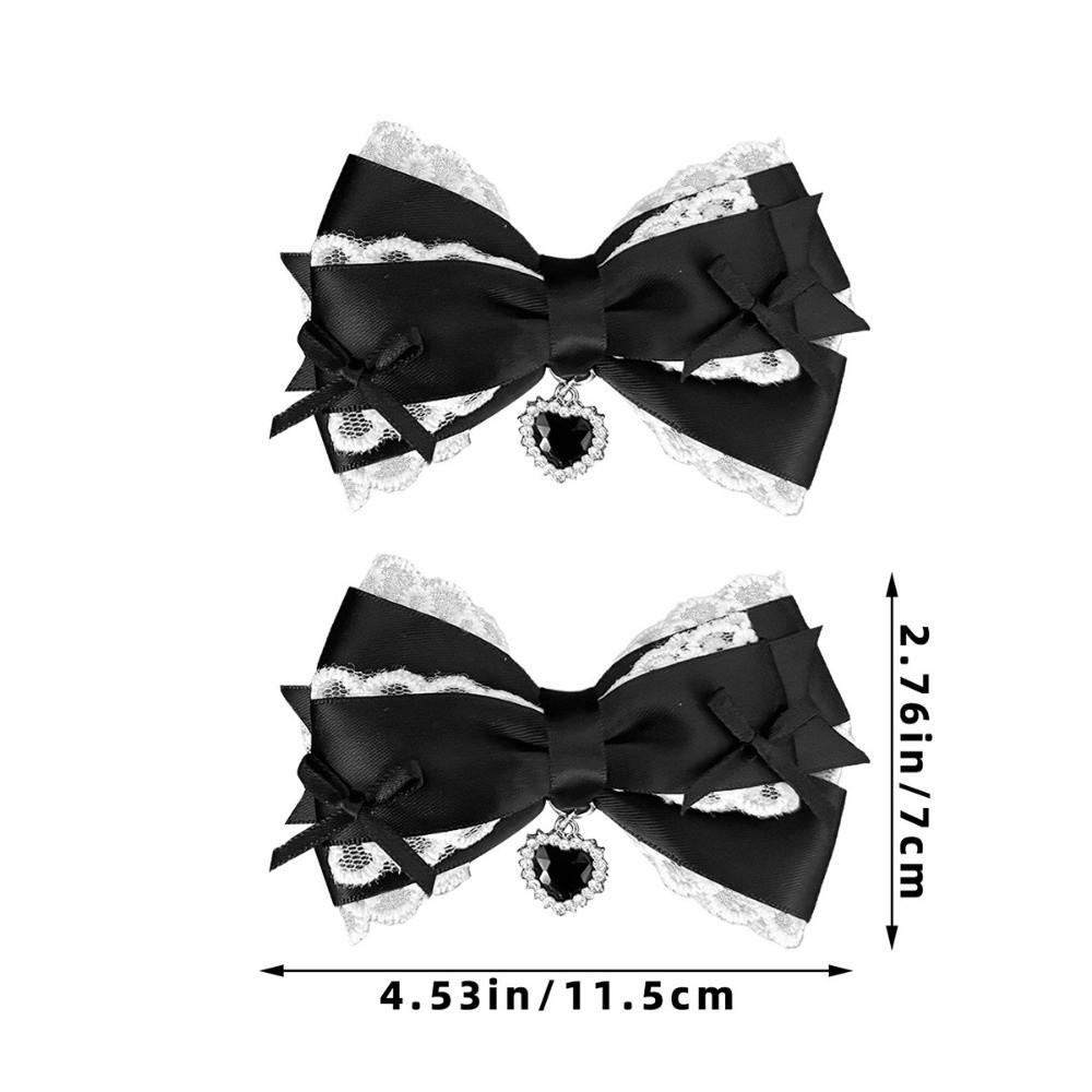 Sweet Lace Bow Hair Clip Lolita Women's Barrettes Cute Hairpin Headwear