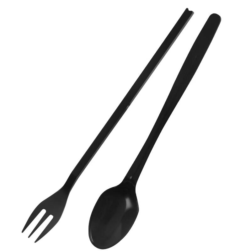 OIMG Disposable Clear Plastic Spoons & Three-Tine Forks, 2000 Count