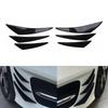 6pcs Universal Gloss Black Car Auto Front Bumper Fins Spoiler Canards Refit