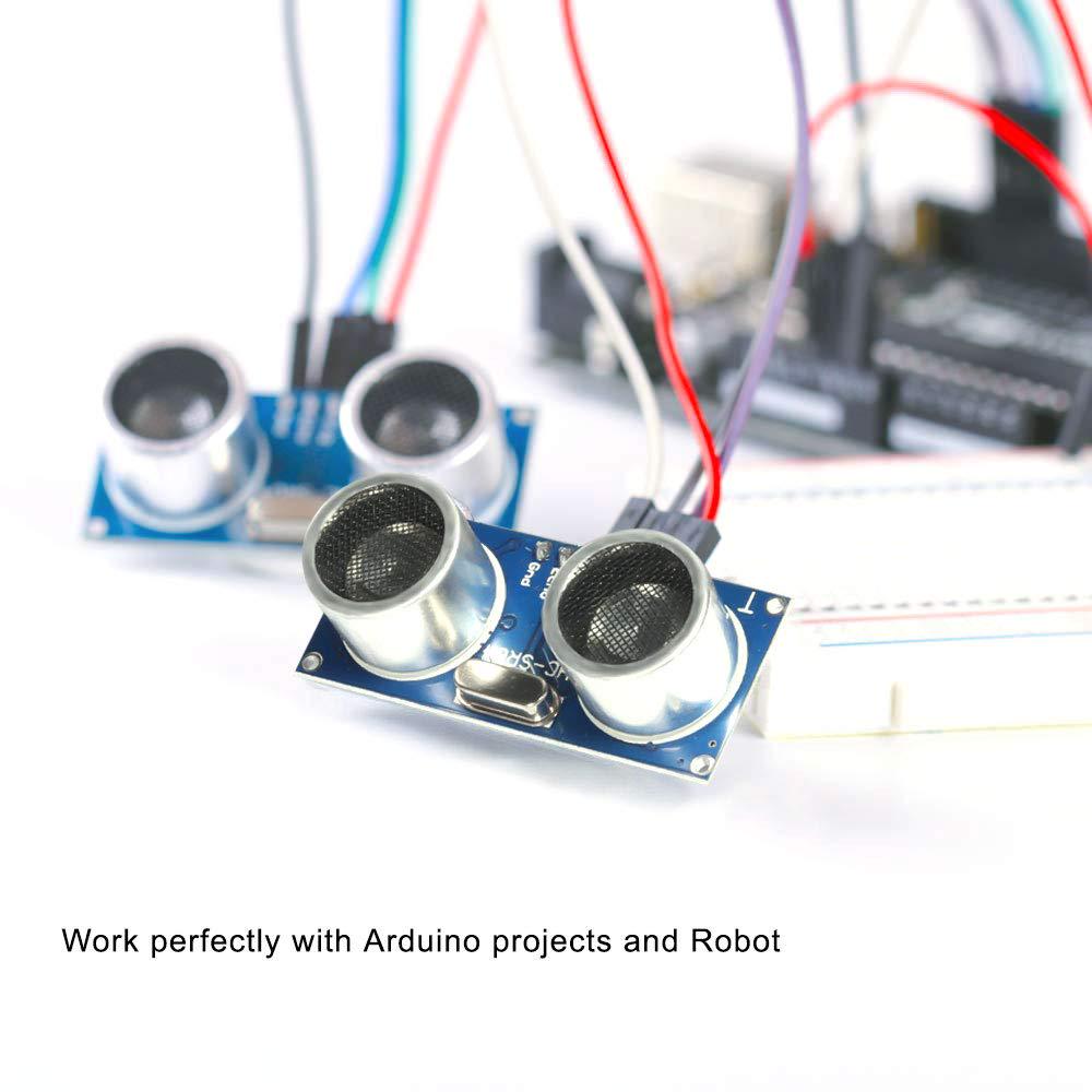 Modul senzor cu ultrasunete Aokin Senzor de distanță HC-SR04 cu suport de montare pentru Arduino Mega R3 Mega2560