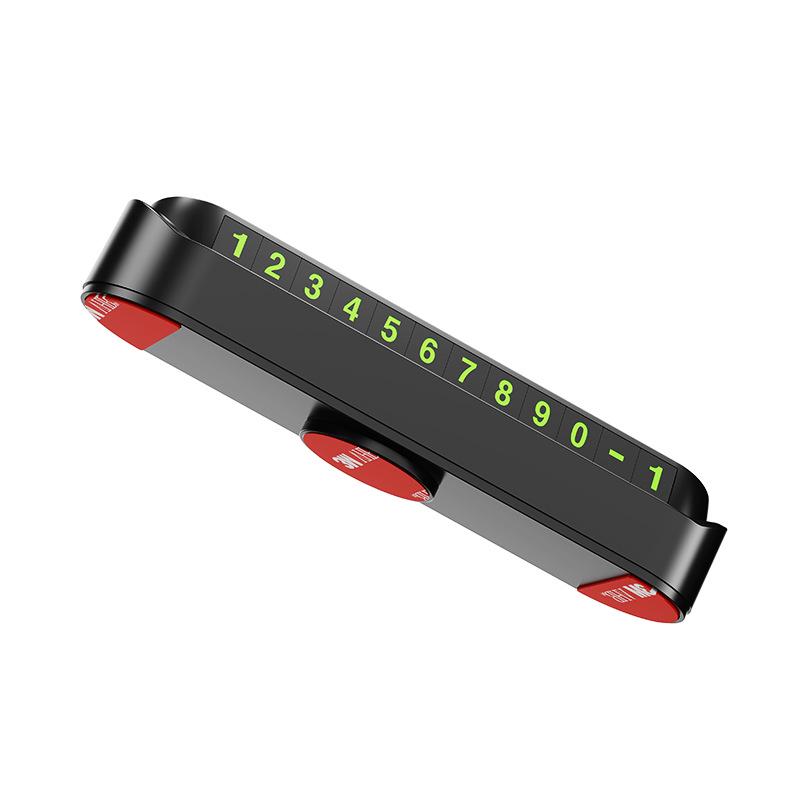 Hidden Press-Type Car Dashboard Phone Number Plate for Temporary Parking