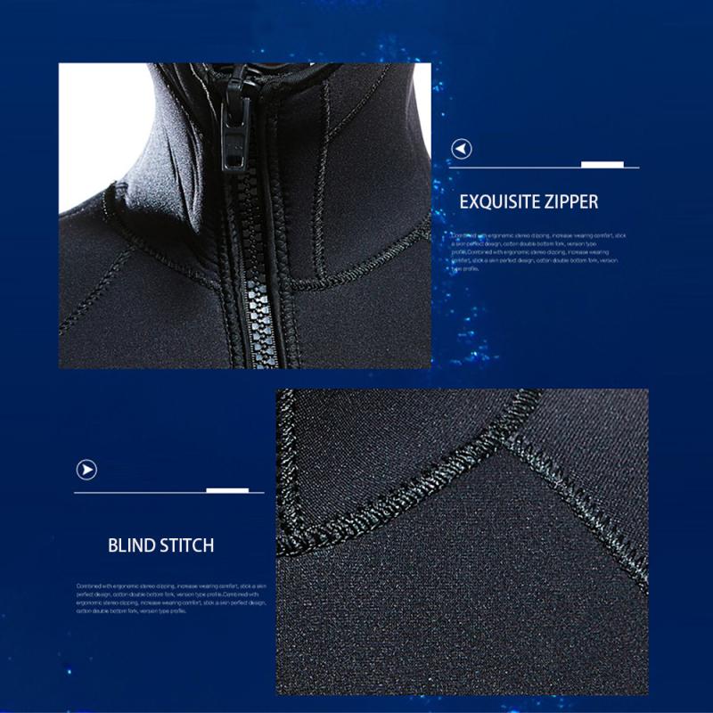 New 5MM Women One Piece Hooded ZCCO Wetsuit With Front Zipper Hood Thickened Warmth And Cold Proof Surfing Snorkeling Wetsuit