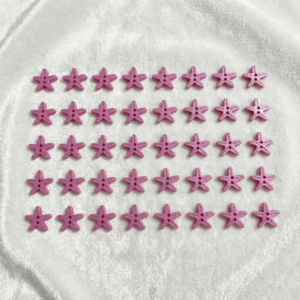 40pcs Creative Imitation Shell Buttons Cute DIY Buttons Starfish Buttons  Cardigan Sweater