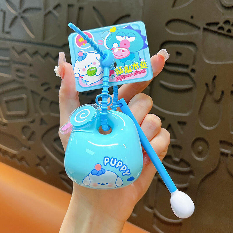 Unzip The Merit Small Wooden Fish Keychain Kapi Capybara Wooden Fish Cartoon Schoolbag Cute Keychain Pendant Pendulum