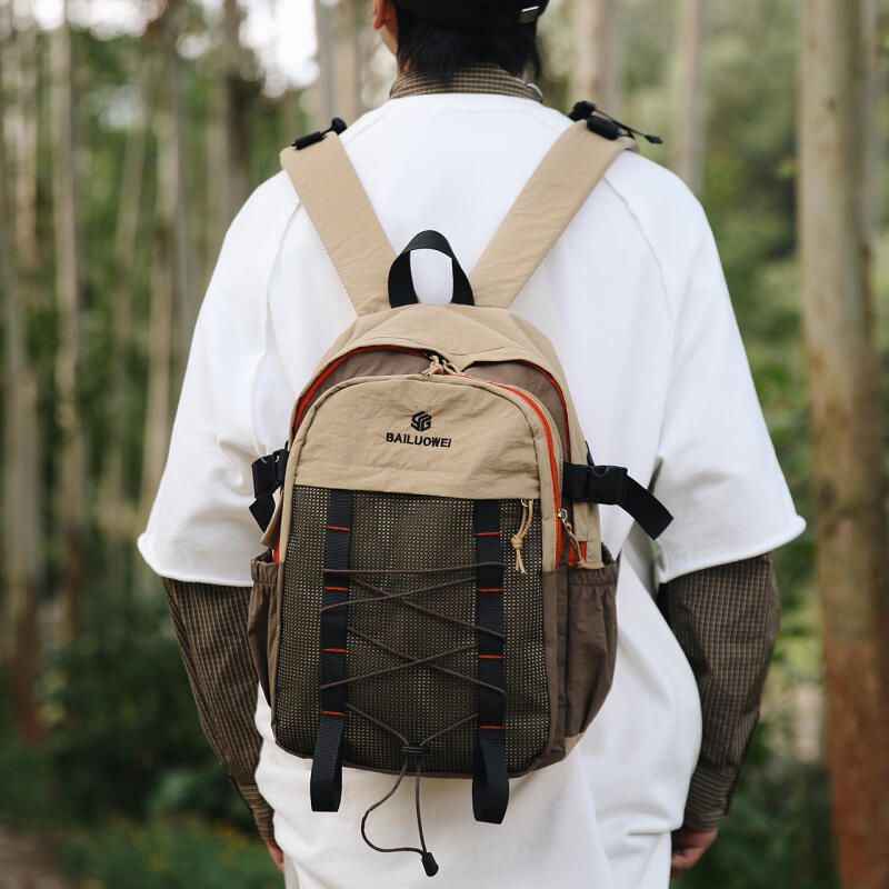 Sports Backpack Large Capacity Lightweight Color Block Backpack Unisex Student Schoolbag