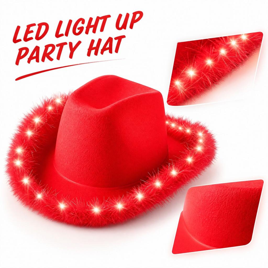 Light-Up Western Hat, 40 30