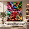 Miraculous Ladybug Tapestry, Personalized Custom Text, Wall Hanging Tapestry For Living Room Home Wall Decor