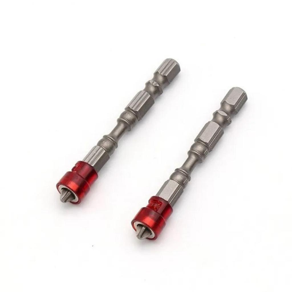 10 ks Šroubovacích bitů 65 mm dlouhé Silný magnetismus Protiskluzový Křížový šroubovací bit Červený