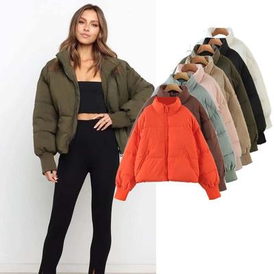 Women's Cotton-padded Clothes Ins European and American Loose Slimming Warm Bread Suit Short Lazy Style Down Cotton-padded Coat for Winter