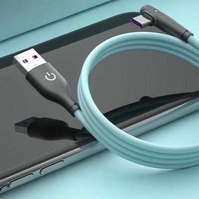 12W Dual Color Elbow Liquid Soft Rubber Data Cable Suitable for Quick Charging of TYPE-C Data Cable Mobile Phones