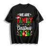 2026 Christmas We Are Family Themed Printed Holiday Tops Pure Cotton T-shirt