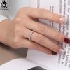 ORSA JEWELS Hammered Texture 925 Sterling Silver Eternity Ring Various Size Selection Unisex Style Casual Wearing Jewelry APR34