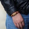 Feng Shui Black Obsidian Wealth Bracelets Men Color Changed Pi Xiu Bracelets Women 10mm Dragon Mantra Bead Bangle Lucky Jewelry