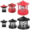Automatic Solar Lighthouse Garden Light 360 Degree Rotating Lamp Plastic Outdoor Yard Decoration Easy Installation