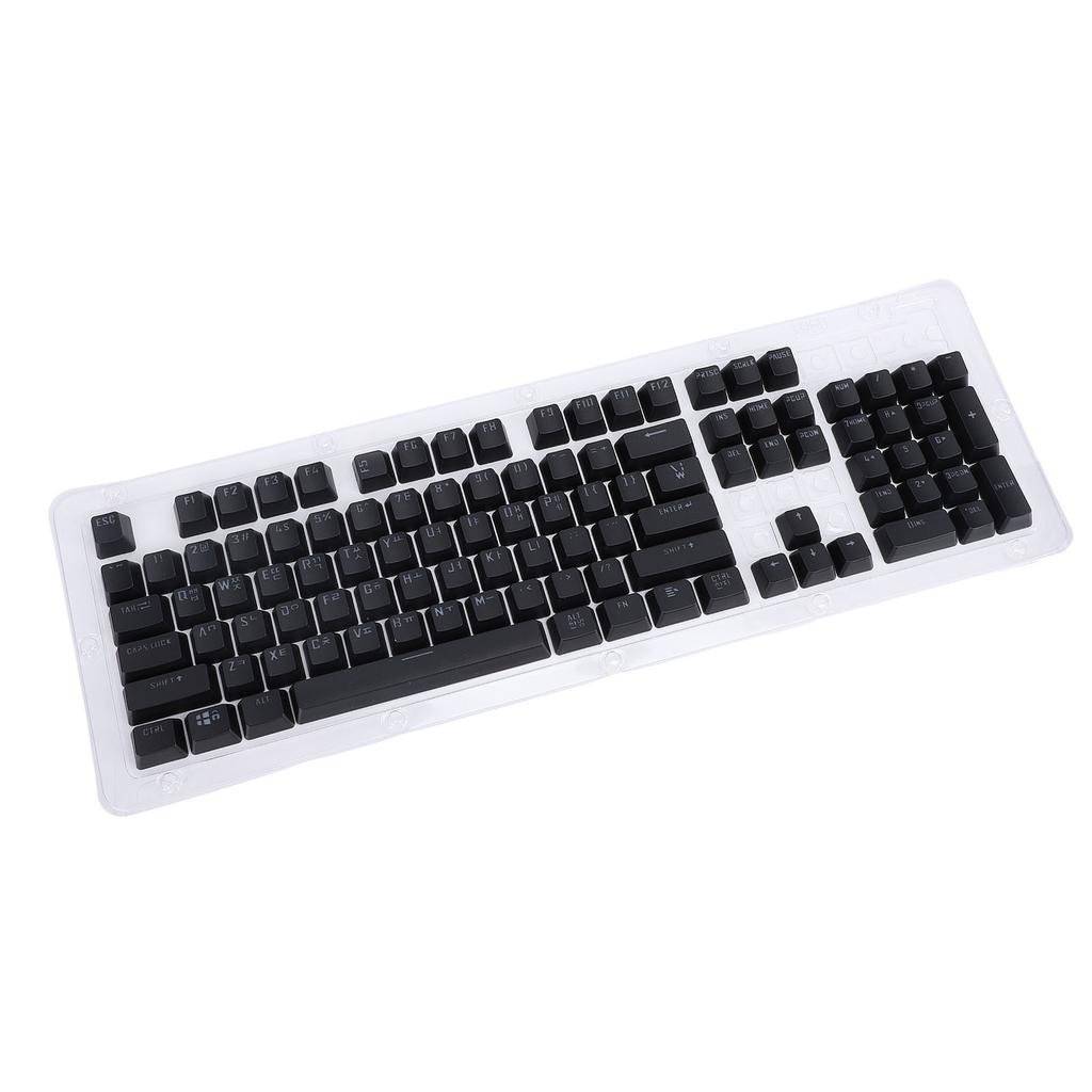 104PCS Keycaps Set ABS Korean Keyboard Keycaps Replacement for 61 64 68 84 87 96 98 100 104 Mechanical Keyboards Black