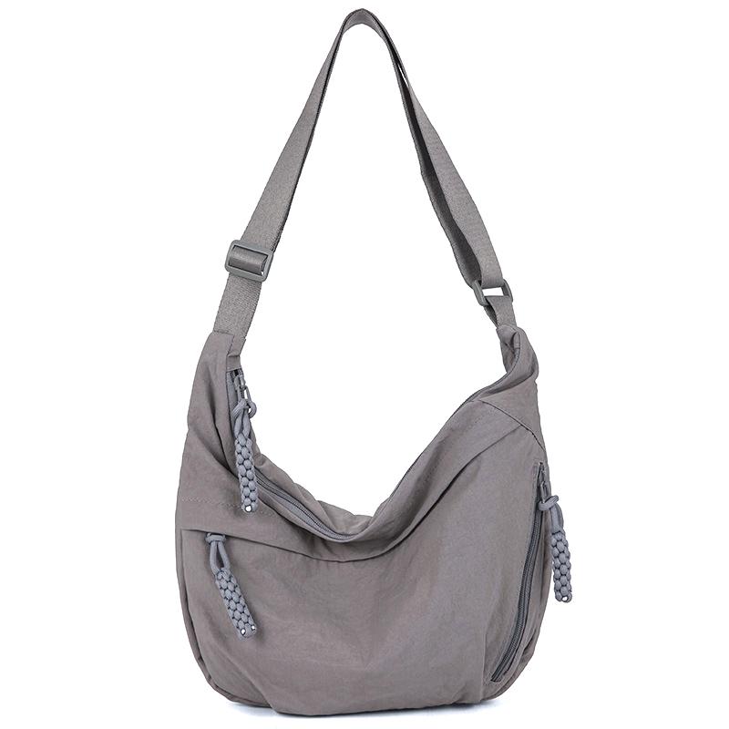 Borsa a Spalla in Tessuto Morbido alla Moda da Donna Tinta Unita Stile Casual da Studente Borse Grandi Borse a Tracolla per Donna Borsa Hobo da Spalla