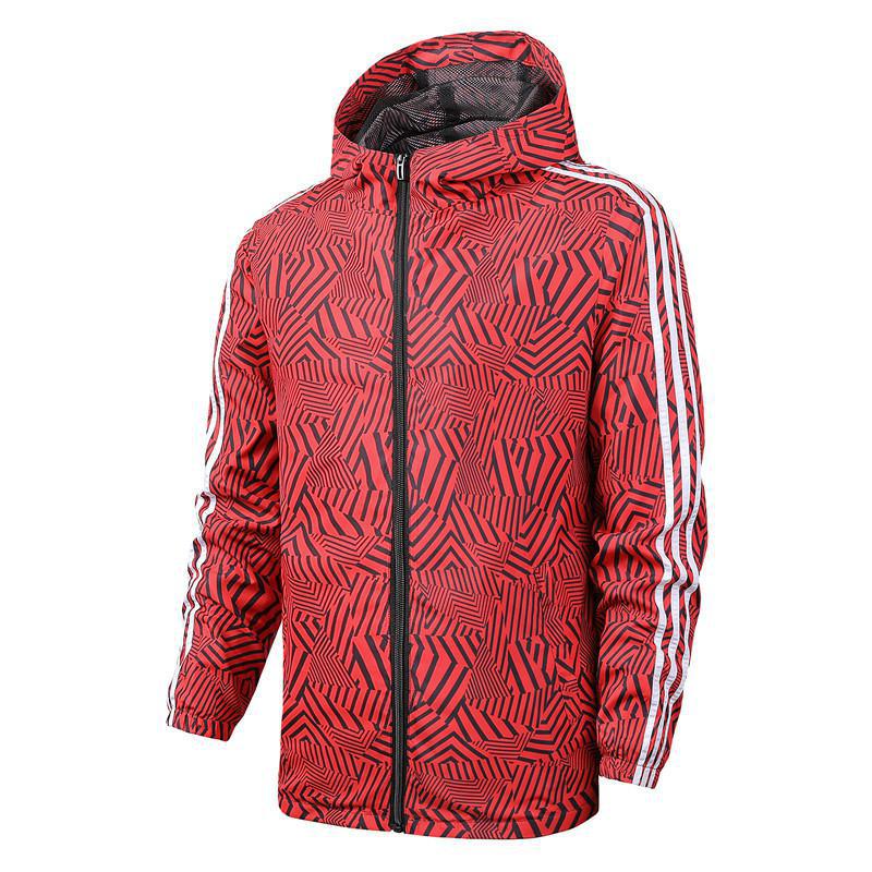 Chaqueta de Primavera y Otoño para Hombre Chaqueta Casual Fina Cortavientos con Capucha Chaqueta Deportiva para Exterior para Hombre