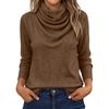Maglione Casual da Donna a Collo Alto con Maniche Lunghe e Colore
