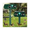 2024 Ultrasonic Animal Repellent, 1-Pack Solar Outdoor Deer Repeller with Motion Sensor, Deters Cats, Squirrels, Rabbits