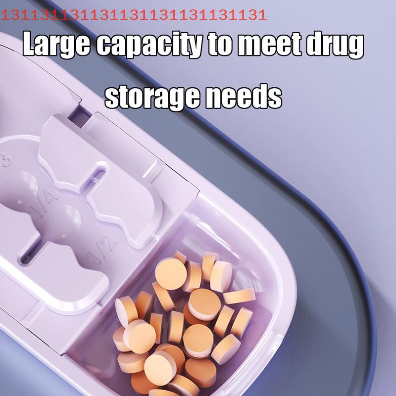 3in1 Medikamentenschneider Präzises Schneiden in Hälfte / Drittel / Viertel Tablettenteiler Organizer Tragbarer Tablettenteiler