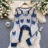 Spring & Autumn Crocheted Tassel Cardigan - Women's Long Sleeve Knit with Hollow Design