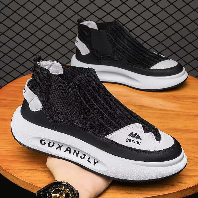 Mode Herrenstiefel Mode Plateau Stiefeletten Outdoor Leichte Sneaker für Herren Rutschfeste Designerstiefel 2024 Frühling Winter Herrenschuhe