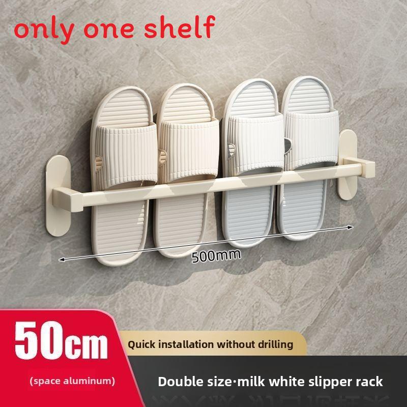 Modern Minimalist Wallmounted Bathroom Shoe Rack With Water Drainage For Home Organization