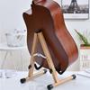 Guitar Stand Wooden Folding Floor Standing Vertical Household Bass Storage Display Holder Rack Light Wood Color