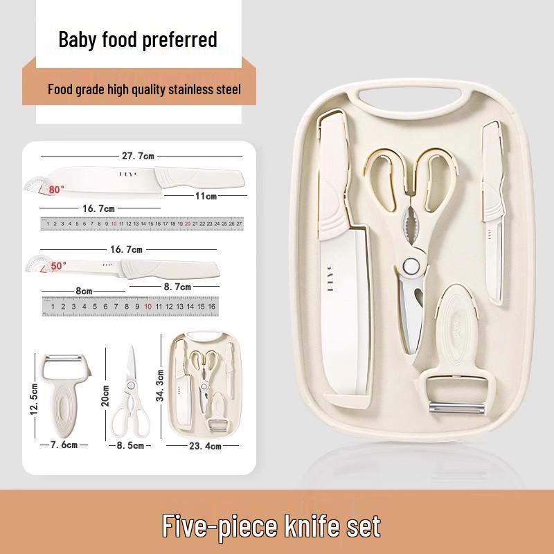 2-in-1 German Kitchen Knife & Cutting Board Set for Baby Food