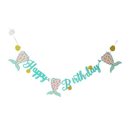 Ensemble 1 pièce 9,8 pieds Papier Carton Vert Décorations Joyeux Anniversaire Pour Fête d'Anniversaire Bannière d'Anniversaire Bannière Joyeux Anniversaire