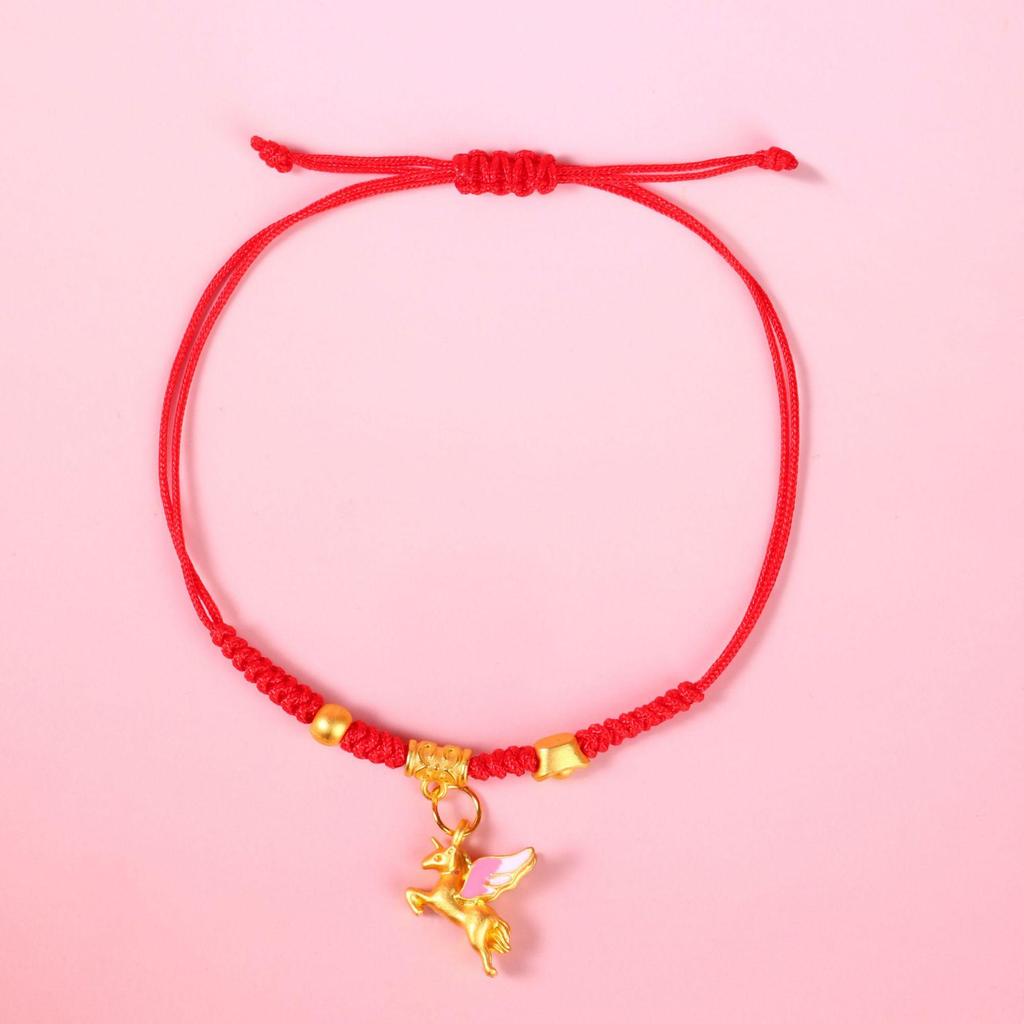 2026 Year of the Horse Zodiac Bracelet: Handmade Red String Ethnic Style Jewelry, Perfect for New Year or Small Gifts.