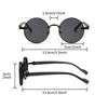 Vintage Round Sunglasses  Fashion Classic Gradient Outdoor Shades Trendy Luxury Brand Designer Metal Rim Sun Glasses