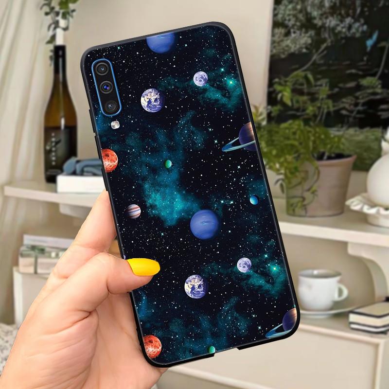 Phone Case For Samsung Galaxy A30s A50 Case Cute Silicone Black Back Covers on For Coque Samsung A50 s A50s A 30s Cover Bumper
