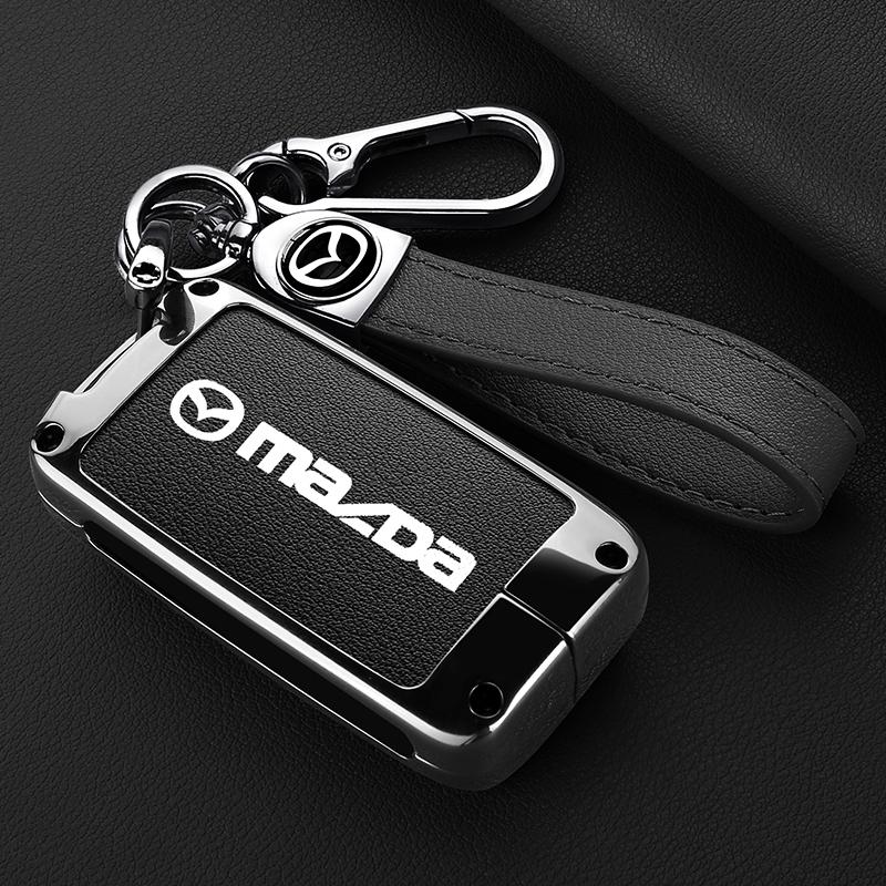 Lederen autosleutelhoes voor afstandsbediening voor Mazda 3 Alexa CX30 CX-4 CX5 CX-5 CX8 CX-8 CX-30 CX9 CX-9 Beschermhoes Accessoires