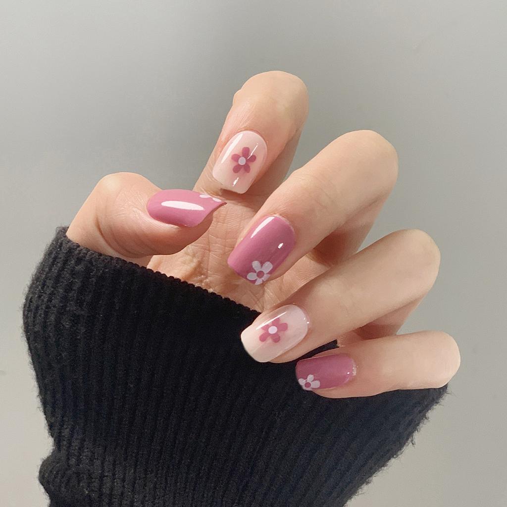 Buy 24pcs Roland Purple Flower Wearing Nail Finished Fake Nail Nail Patch Nail Patch Soft Nail Removable Nail Patch At Affordable Prices Free Shipping Real Reviews With Photos Joom
