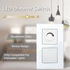 BSEED Mechanical Dimmer Fan Switch With 1/2/3Gang Wall Light Switches EU Socket USB Type-c Power Ports  2.1A Glass Panel