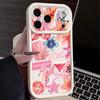 Shockproof Phone Case For iPhone 17 Pro Max Pink Cartoon Floral Pattern Silicone Cover For iPhone 16 Pro Max Cover iPhone 15 14 13 12 11 16E Air